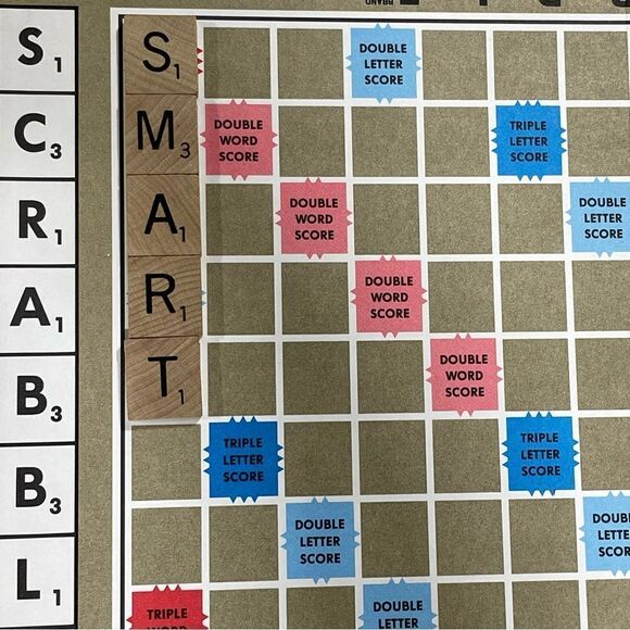 Scrabble game wordle 1989 with 95 wooden tiles - Picture 12 of 17